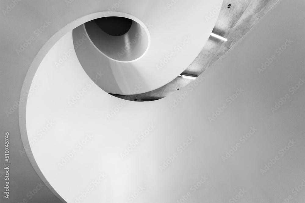 Poster Interior of modern architecture. Building abstract background