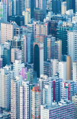 Obraz premium Aerial view of downtown of Hong Kong city