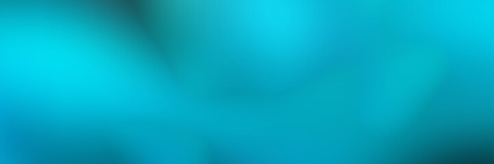 Soft gradient Banner with Smooth Blurred blue and turquoise colors