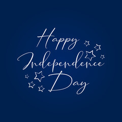 Happy independence day of united states of america. July 4th of typographic design. Vector illustration.