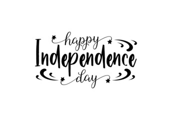 Happy independence day of united states of america. July 4th of typographic design. Vector illustration.