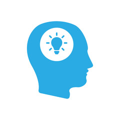 Head icon think idea concept