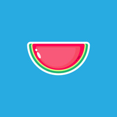 Watermelon fruit vector icon