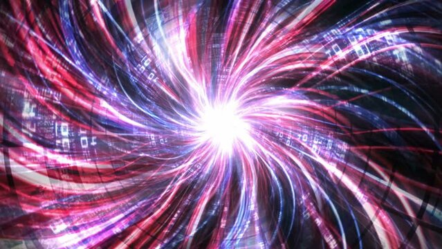 Abstract Cyberspace Animation Background, Loop

