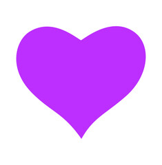 magenta color heart icon on white background.