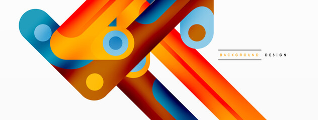 Lines geometric creative abstract background. Bright color line composition for wallpaper, banner, background or landing