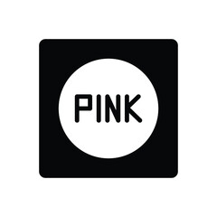 Black solid icon for pink