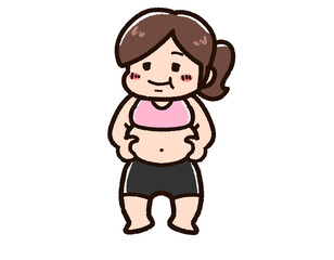 Obraz premium ポジティブな肥満の女性