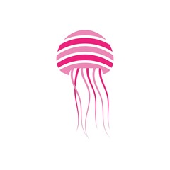 cute jelly fish Vector icon design illustration Template