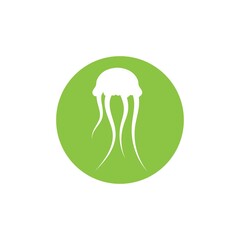 cute jelly fish Vector icon design illustration Template