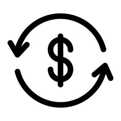 Dollar exchange icon