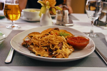 Closeup of food on the table