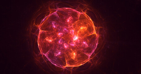 3D rendering abstract colorful fractal light background