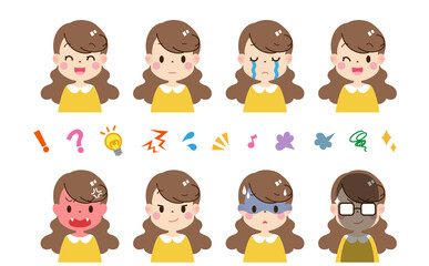 女性表情セットC