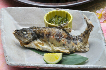 アマゴの塩焼き　川魚