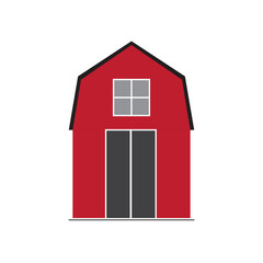 red house isolated on white