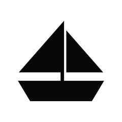 Fototapeta premium Sailboat vector icon symbol design