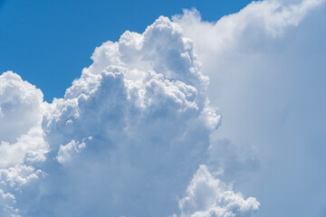 Naklejka na ściany i meble Cumulonimbus cloud and blue sky in JAPAN.