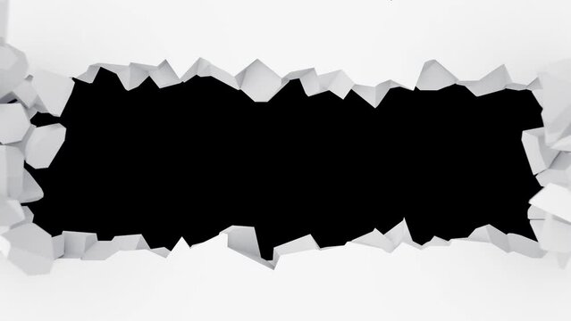 Wall destruction. Alpha channel