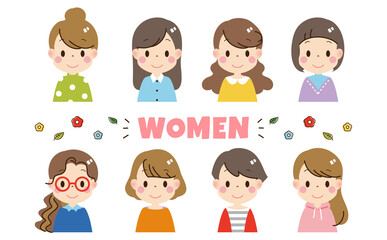 8 types of a woman smiling