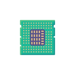 CPU socket flat icon