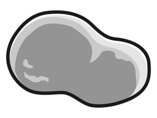 豚モモ肉のキャタクターのイラスト