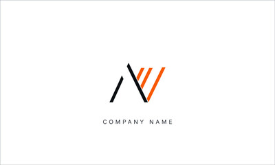 AV, VA Abstract Letters Logo Monogram - obrazy, fototapety, plakaty