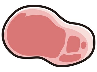 豚肉のキャタクターのイラスト