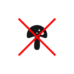 Fototapeta premium No mushroom ban sign icon. vector illustration