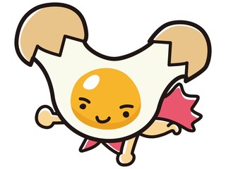 たまごのキャラクターのイラスト