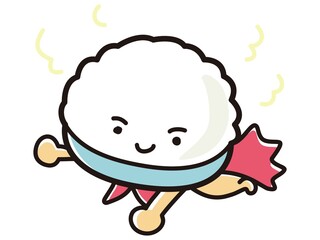 ごはんのキャラクターのイラスト