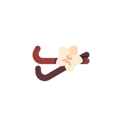 Vanilla flower flat icon