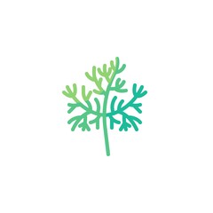 Dill herb flat icon