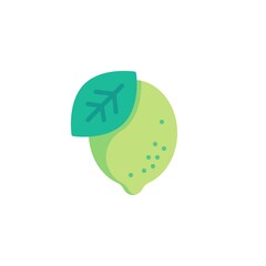 Lemon leaf flat icon