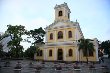 Fototapeta na wymiar マカオMacauの風景（タイパ島のカルモ教会） 