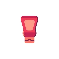 Ketchup plastic bottle flat icon