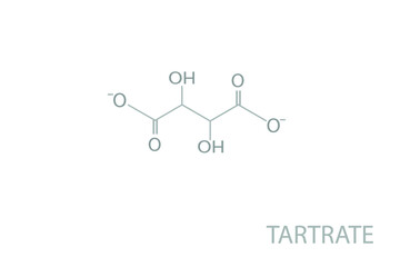 Tartrate molecular skeletal chemical formula.	