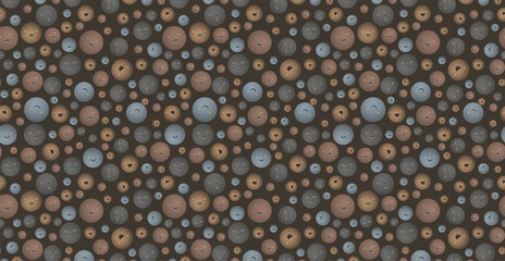 Cute cartoon doodles. Children's background from many emoticons. Suitable for posters, backgrounds, brochures, digital paper, etc.