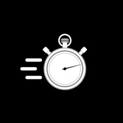 Stopwatch logo isolated on dark background
