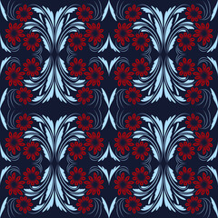 Folk flowers print Floral pattern Ethnic art