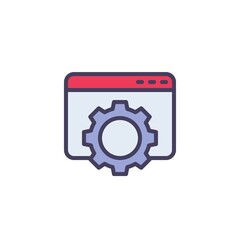Web development filled outline icon