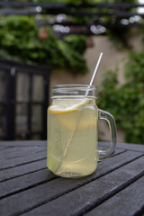 The tasty homemade summer lemonade