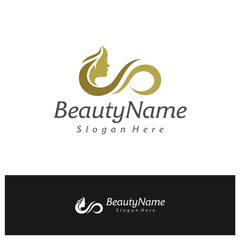 Beauty logo design vector template, Beauty logo concepts illustration.