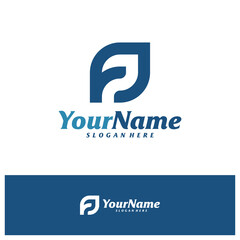 Letter FP logo design vector template, Initial FP logo concepts illustration.