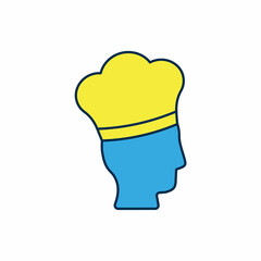 Filled outline Italian cook icon isolated on white background. Vector