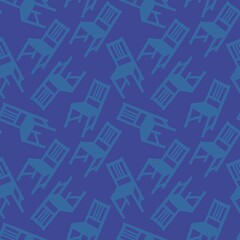 Seamless chair pattern for fabrics and textiles and packaging and gifts and kids and wrapping paper