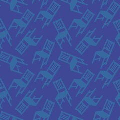 Seamless chair pattern for fabrics and textiles and packaging and gifts and kids and wrapping paper