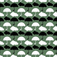 Autumn seamless umbrella pattern for fabrics and textiles and packaging and wrapping paper and kids