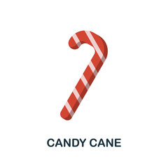 Candy Cane flat icon. Colored element sign from christmas collection. Flat Candy Cane icon sign for web design, infographics and more.