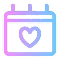 wedding date gradient icon